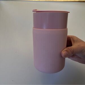Crofton 16oz Silcon Porclein Pink Travel Mug NEW